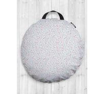 Декоративная подушка-сидушка JOYARTY "Новогодние ветки", на пол, круглая, 52 см dsfr_380796