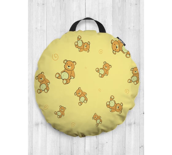 Декоративная подушка-сидушка JOYARTY "Плюшевый дождь", на пол, круглая, 52 см dsfr_29253 1