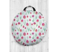 Декоративная подушка-сидушка JOYARTY "Унесенные цветами", на пол, круглая, 52 см dsfr_17753