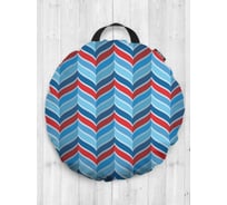 Декоративная подушка-сидушка JOYARTY "Яркие зубцы", на пол, круглая, 52 см dsfr_10726