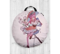 Декоративная подушка-сидушка JOYARTY "Романтичная девушка", на пол, круглая, 52 см dsfr_420020