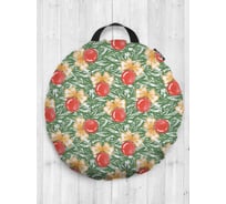 Декоративная подушка-сидушка JOYARTY "Акварельные шары на елке", на пол, круглая, 52 см dsfr_419876