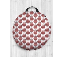 Декоративная подушка-сидушка JOYARTY "Скандинавские елочные шары", на пол, круглая, 52 см dsfr_419858