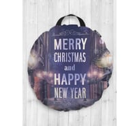 Декоративная подушка-сидушка JOYARTY "Городские праздники", на пол, круглая, 52 см dsfr_419856