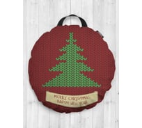 Декоративная подушка-сидушка JOYARTY "Вязаная елка", на пол, круглая, 52 см dsfr_419824