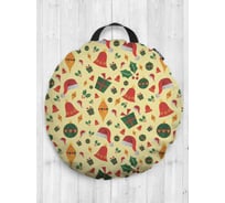 Декоративная подушка-сидушка JOYARTY "Праздничное настроение", на пол, круглая, 52 см dsfr_419804