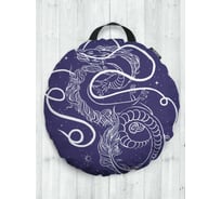 Декоративная подушка-сидушка JOYARTY "Аниме дракон", на пол, круглая, 52 см dsfr_419771