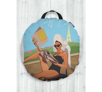 Декоративная подушка-сидушка JOYARTY "Следуй за мечтой", на пол, круглая, 52 см dsfr_419762