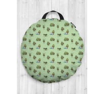 Декоративная подушка-сидушка JOYARTY "Авокадо на зеленом фоне", на пол, круглая, 52 см dsfr_413276