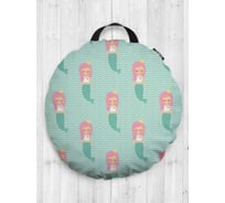 Декоративная подушка-сидушка JOYARTY "Милая русалочка", на пол, круглая, 52 см dsfr_47974