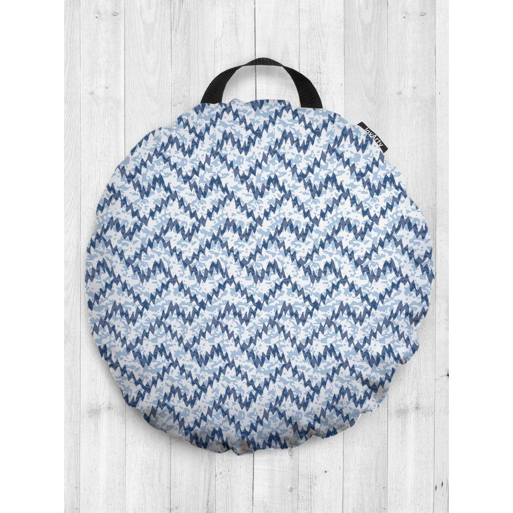 Декоративная подушка-сидушка JOYARTY "Зигзаговые фигуры", на пол ...