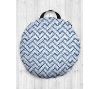 Декоративная подушка-сидушка JOYARTY "Зигзаговые фигуры", на пол, круглая, 52 см dsfr_4434