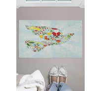 Придверный коврик в прихожую с принтом JOYARTY "голубь рождества" 45х75 см door_419795