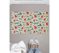 Придверный коврик в прихожую с принтом JOYARTY "новогодние олени" 45х75 см door_419801