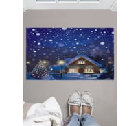 Придверный коврик в прихожую с принтом JOYARTY "новогодняя сказка" 45х75 см door_419806