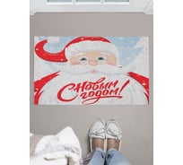 Придверный коврик в прихожую с принтом JOYARTY "дед мороз в лесу" 45х75 см door_419811