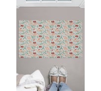 Придверный коврик в прихожую с принтом JOYARTY "дед мороз в елках" 45х75 см door_419829