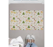 Придверный коврик в прихожую с принтом JOYARTY "новогодние коты" 45х75 см door_419836