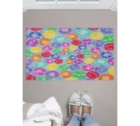 Придверный коврик в прихожую с принтом JOYARTY "новогодние шары" 45х75 см door_419847