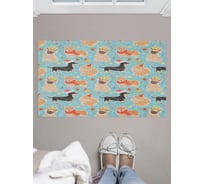 Придверный коврик в прихожую с принтом JOYARTY "собачья вечеринка" 45х75 см door_419850