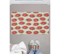 Придверный коврик в прихожую с принтом JOYARTY "акварельная рождественская звезда" 45х75 см door_419860