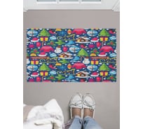 Придверный коврик в прихожую с принтом JOYARTY "новогоднее настроение" 45х75 см door_419866