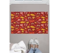 Придверный коврик в прихожую с принтом JOYARTY "новогодний уют" 45х75 см door_419870