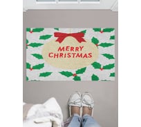 Придверный коврик в прихожую с принтом JOYARTY "новогоднее поздравление" 45х75 см door_419886