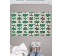 Придверный коврик в прихожую с принтом JOYARTY "паттерн из остролиста" 45х75 см door_419887