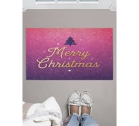 Придверный коврик в прихожую с принтом JOYARTY "фиолетовый новый год" 45х75 см door_419881