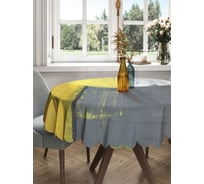 Круглая тканевая скатерть на стол JOYARTY с рисунком "лоскутный гранж" 150х150 см rtcf01_34712_150x150