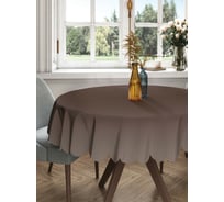 Круглая тканевая скатерть на стол JOYARTY с рисунком "коричневый перелив" 150х150 см rtcf01_23555_150x150