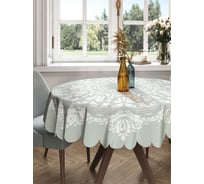 Круглая тканевая скатерть на стол JOYARTY с рисунком "классический орнамент" 150х150 см rtcf01_15419_150x150