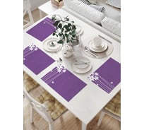 Комплект тканевых салфеток для сервировки стола JOYARTY "цветочный салют", 32x46 см, 4 шт. np_32096