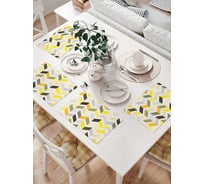 Комплект тканевых салфеток для сервировки стола JOYARTY "краски зигзага", 32x46 см, 4 шт. np_3997