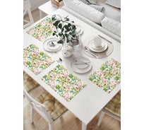 Комплект тканевых салфеток для сервировки стола JOYARTY "акварельный новый год", 32x46 см, 4 шт. np_419877