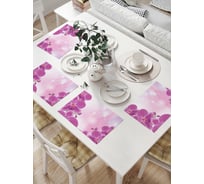 Комплект тканевых салфеток для сервировки стола JOYARTY "веточки орхидеи", 32x46 см, 4 шт. np_31660