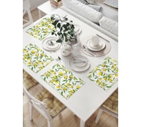 Комплект тканевых салфеток для сервировки стола JOYARTY "аппетитные лимончики", 32x46 см, 4 шт. np_31933