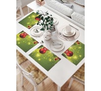 Комплект тканевых салфеток для сервировки стола JOYARTY "искрящаяся новогодняя елка", 32x46 см, 4 шт. np_378820