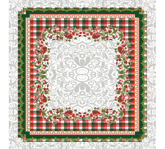 Комплект тканевых салфеток для сервировки стола JOYARTY "новогодняя рамка", 32x46 см, 4 шт. np_29344