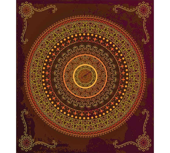 Комплект тканевых салфеток для сервировки стола JOYARTY "симпатичный ковер", 32x46 см, 4 шт. np_21182