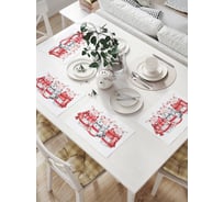 Комплект тканевых салфеток для сервировки стола JOYARTY "три поросенка", 32x46 см, 4 шт. np_78051