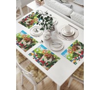 Комплект тканевых салфеток для сервировки стола JOYARTY "стакан сладостей", 32x46 см, 4 шт. np_78654