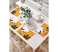 Комплект тканевых салфеток для сервировки стола JOYARTY "хэллоуинский вечер", 32x46 см, 4 шт. np_4598