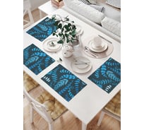 Комплект тканевых салфеток для сервировки стола JOYARTY "цветочный отпечаток", 32x46 см, 4 шт. np_35053