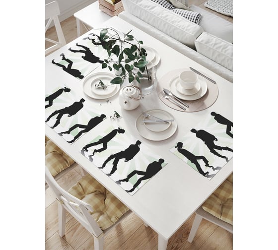 Комплект тканевых салфеток для сервировки стола JOYARTY "майкл джексон", 32x46 см, 4 шт. np_37511