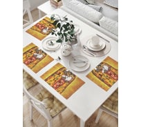 Комплект тканевых салфеток для сервировки стола JOYARTY "поцелуй котиков", 32x46 см, 4 шт. np_385273