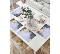 Комплект тканевых салфеток для сервировки стола JOYARTY "праздничный снег", 32x46 см, 4 шт. np_21489