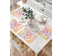 Комплект тканевых салфеток для сервировки стола JOYARTY "радужное кружево", 32x46 см, 4 шт. np_8788