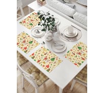 Комплект тканевых салфеток для сервировки стола JOYARTY "подготовка к новому году", 32x46 см, 4 шт. np_378420